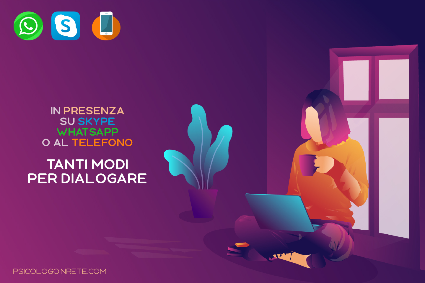 consulenza telefonica psicologica, consulenza psicologica in remoto, videochiamata a uno psicologo,